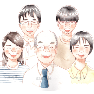 2021年10月 会社の似顔絵 集合絵